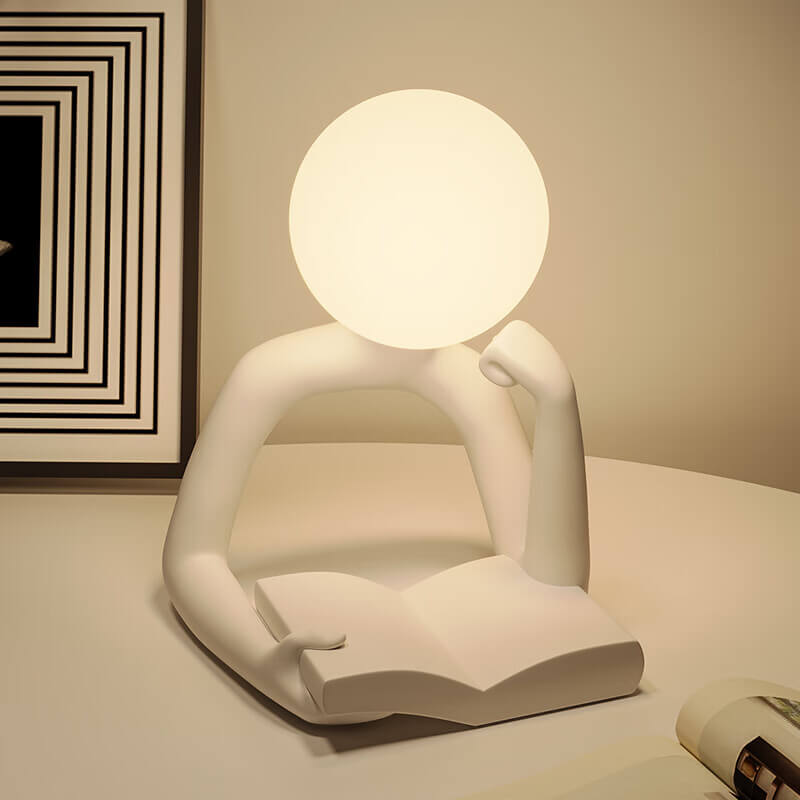 Elegant Table Lamp for Reading Nook – Warm Ambient Light, Compact Design for Bedside or Desk Use