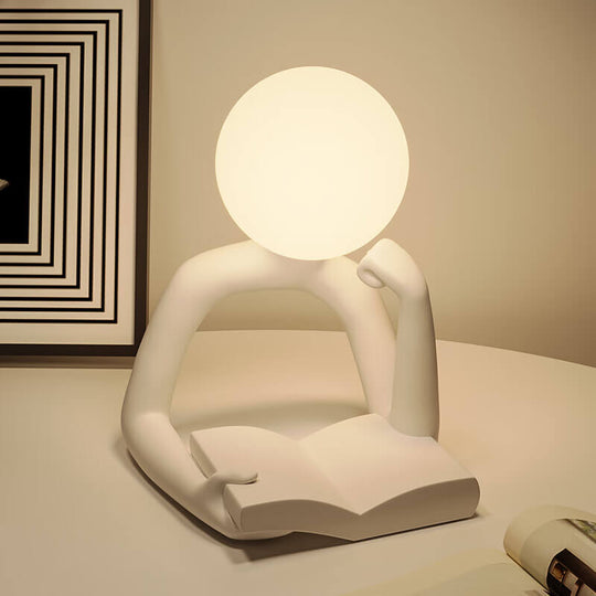Elegant Table Lamp for Reading Nook – Warm Ambient Light, Compact Design for Bedside or Desk Use