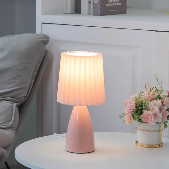 Variant image for Ceramic LED Table Lamp with 3 Color Settings, Dimmable Brightness, USB-Powered – Stylish Bedside or Desk Lamp-2