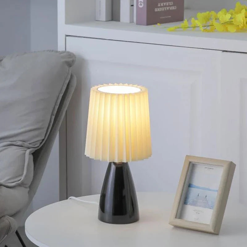 Ceramic LED Table Lamp with 3 Color Settings, Dimmable Brightness, USB-Powered – Stylish Bedside or Desk Lamp