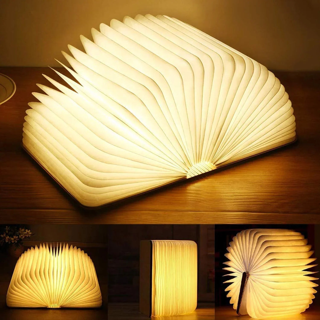 Book-Shaped LED Night Light with Adjustable Brightness – Rechargeable Decorative Lamp for Cozy Reading