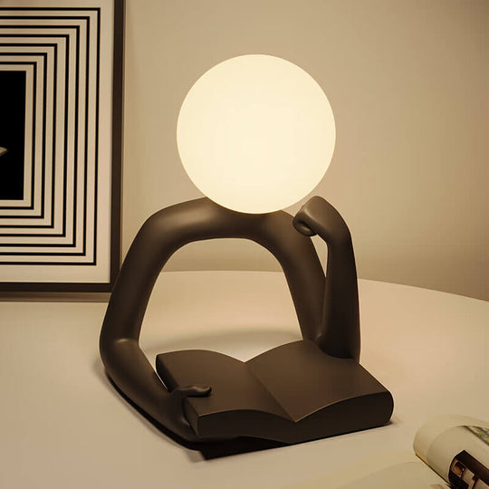 Elegant Table Lamp for Reading Nook – Warm Ambient Light, Compact Design for Bedside or Desk Use