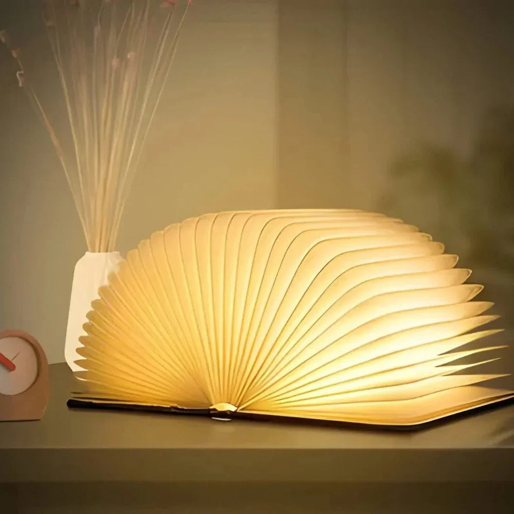 Book-Shaped LED Night Light with Adjustable Brightness – Rechargeable Decorative Lamp for Cozy Reading