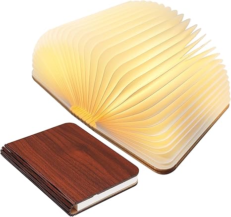 Book-Shaped LED Night Light with Adjustable Brightness – Rechargeable Decorative Lamp for Cozy Reading