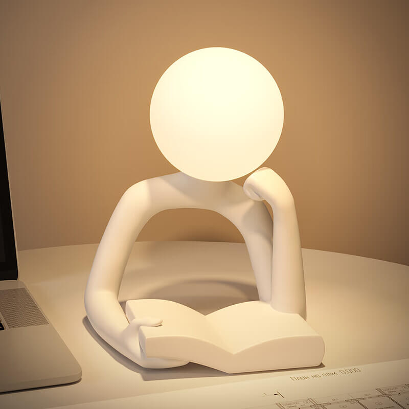 Elegant Table Lamp for Reading Nook – Warm Ambient Light, Compact Design for Bedside or Desk Use
