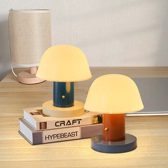 Whimsical Mushroom Table Lamp with Touch Control and Adjustable LED Brightness for Bedroom or Living Room