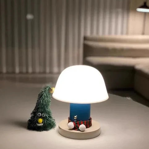 Whimsical Mushroom Table Lamp with Touch Control and Adjustable LED Brightness for Bedroom or Living Room