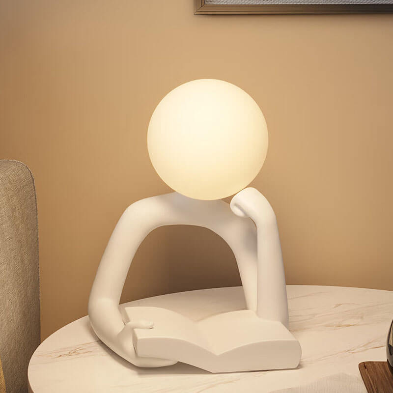 Variant image for Elegant Table Lamp for Reading Nook – Warm Ambient Light, Compact Design for Bedside or Desk Use-2