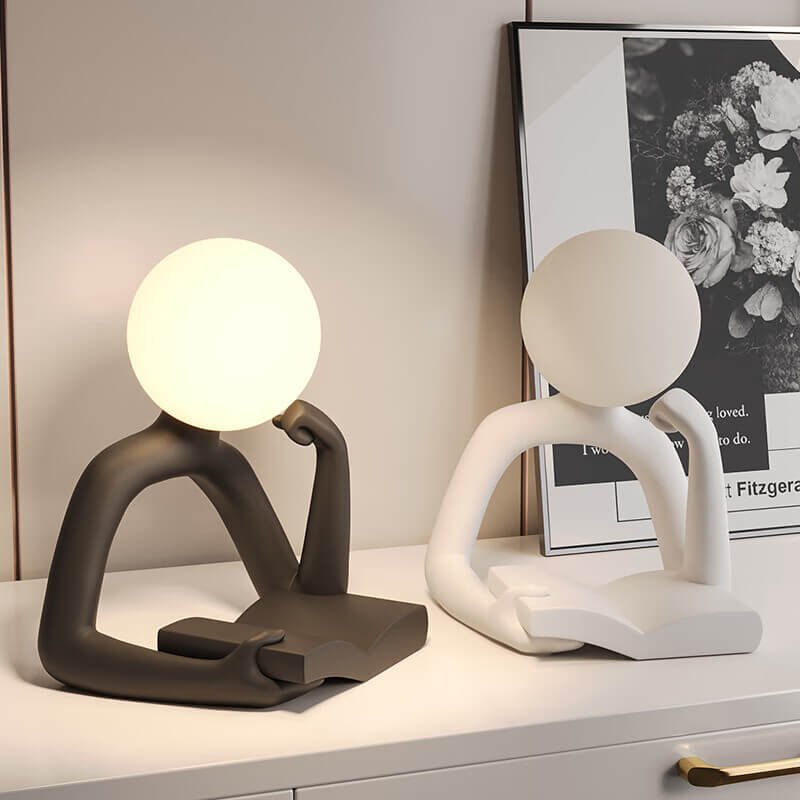 Elegant Table Lamp for Reading Nook – Warm Ambient Light, Compact Design for Bedside or Desk Use