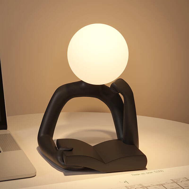 Elegant Table Lamp for Reading Nook – Warm Ambient Light, Compact Design for Bedside or Desk Use
