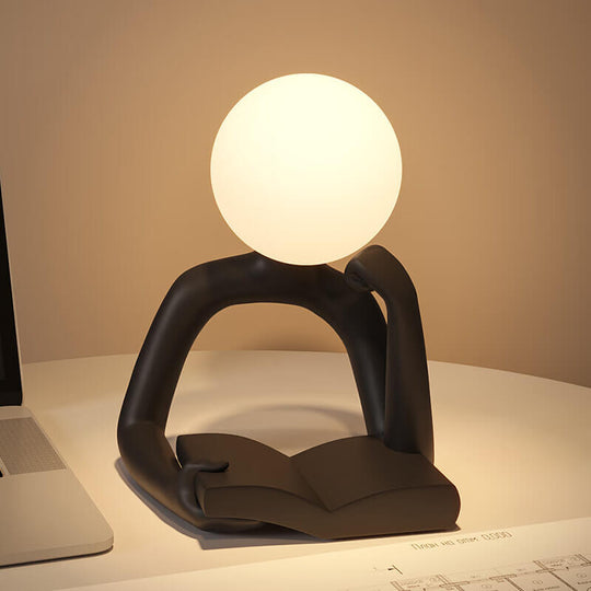 Elegant Table Lamp for Reading Nook – Warm Ambient Light, Compact Design for Bedside or Desk Use