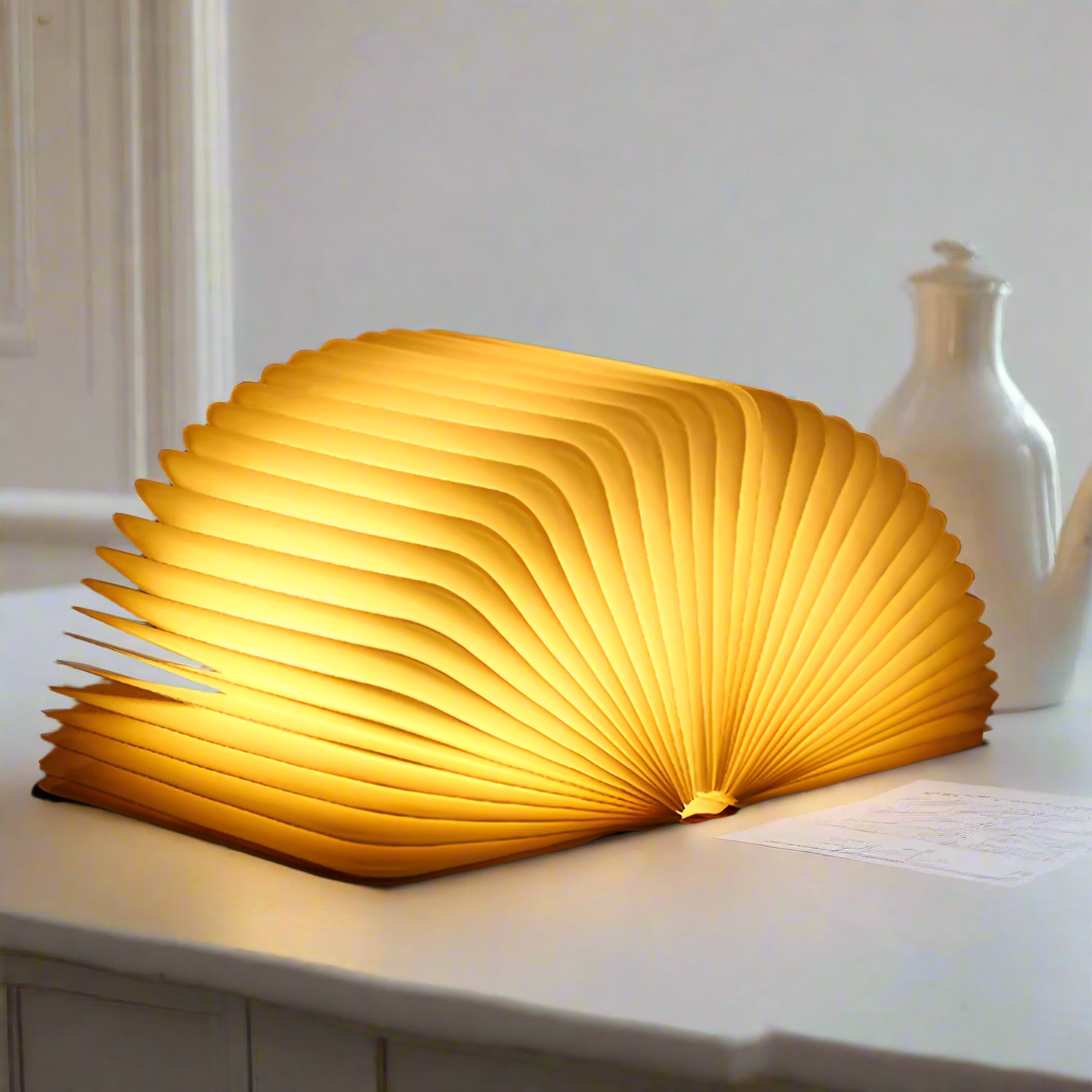 Book-Shaped LED Night Light with Adjustable Brightness – Rechargeable Decorative Lamp for Cozy Reading