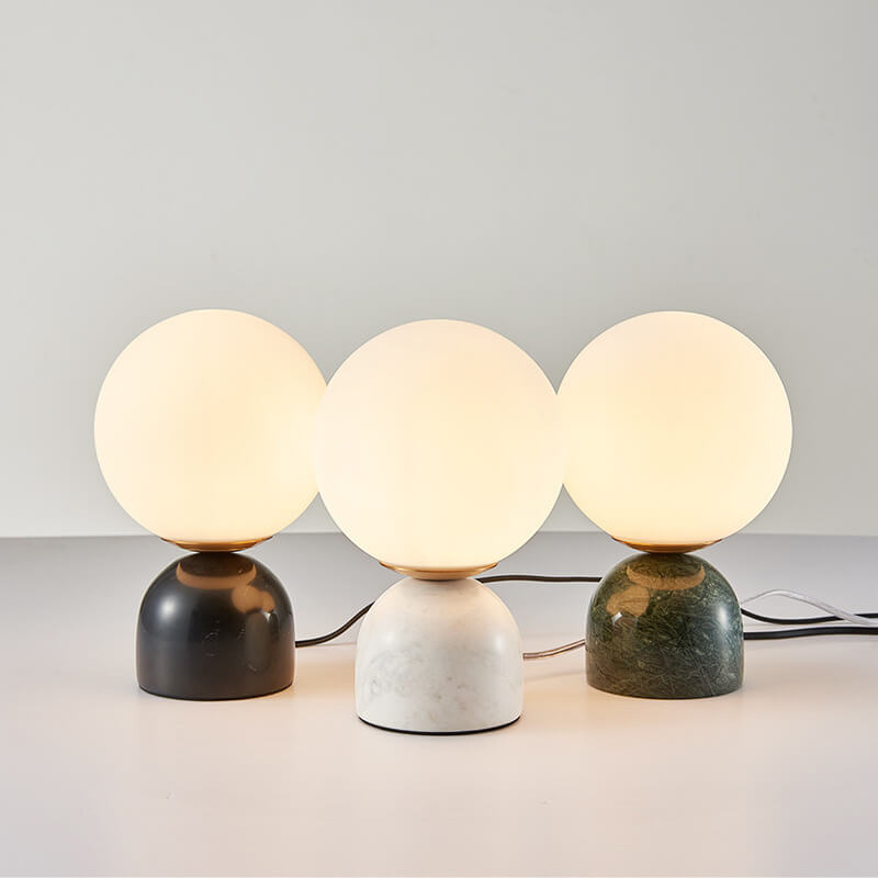 Elegant Minimalist Marble Table Lamp – Soft Lighting for Bedside, Desk, or Living Room