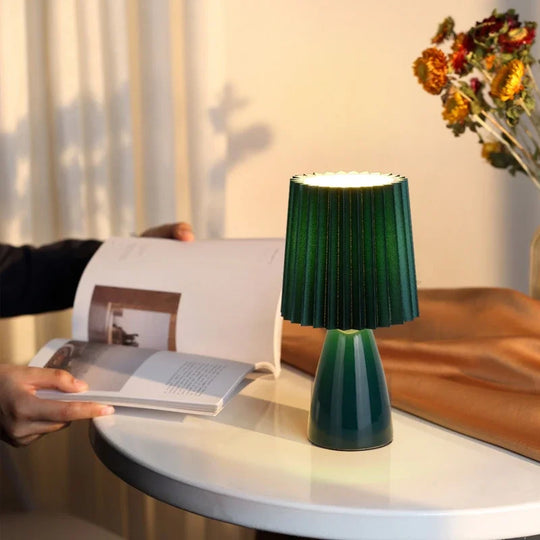 Ceramic LED Table Lamp with 3 Color Settings, Dimmable Brightness, USB-Powered – Stylish Bedside or Desk Lamp