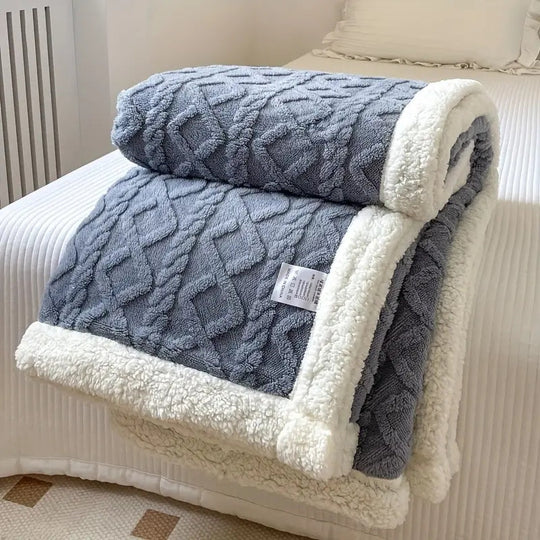 Reversible Snuggle Sherpa Blanket | Luxuriously Soft | Warm and Cosy |