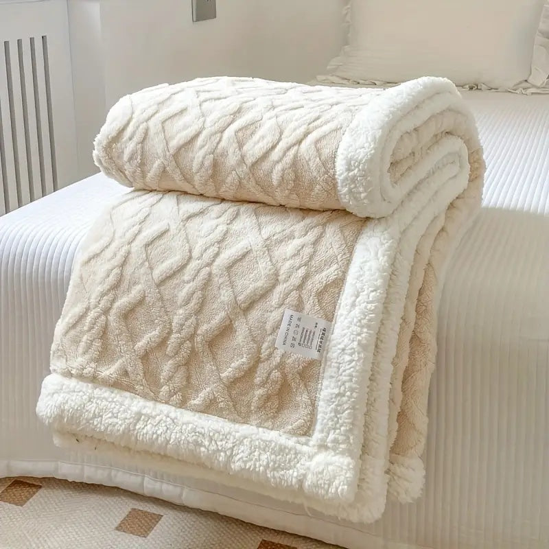 Reversible Snuggle Sherpa Blanket | Luxuriously Soft | Warm and Cosy |