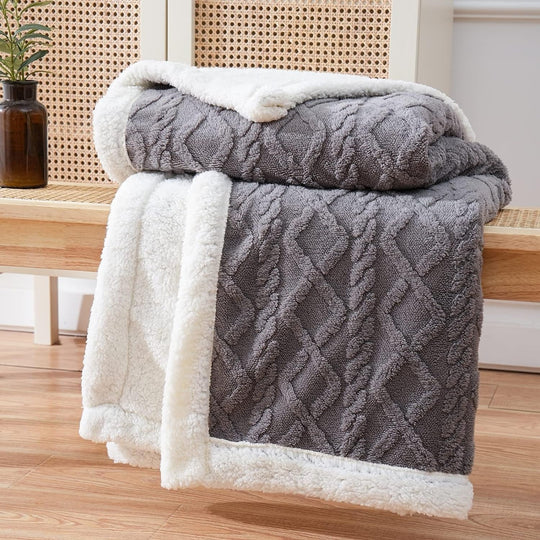 Reversible Snuggle Sherpa Blanket | Luxuriously Soft | Warm and Cosy |