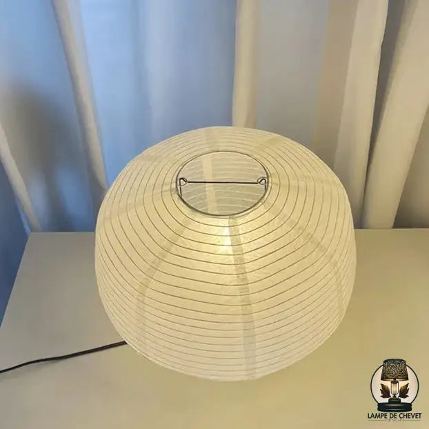 Japanse rijstpapier tafellamp met bamboe frame – elegante bedlamp of bureaulamp voor serene slaapkamerverlichting