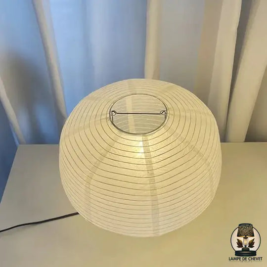Japanse rijstpapier tafellamp met bamboe frame – elegante bedlamp of bureaulamp voor serene slaapkamerverlichting
