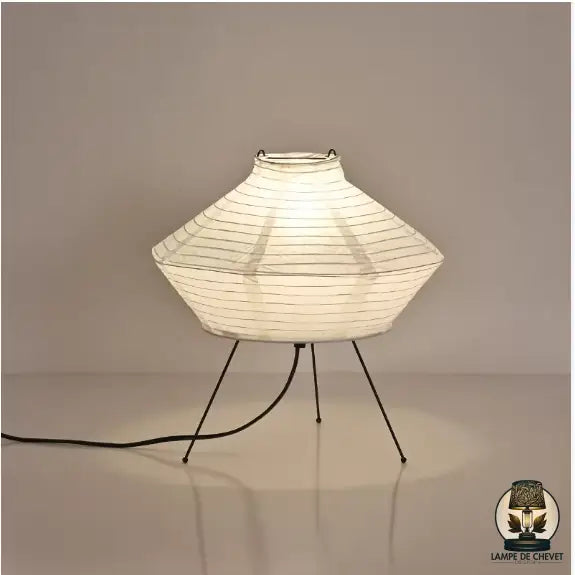 Japanese Rice Paper Table Lamp with Bamboo Frame – Elegant Minimalist Design for Bedroom or Living Room