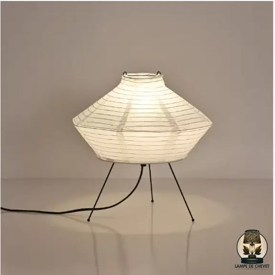 Japanese Rice Paper Table Lamp with Bamboo Frame – Elegant Minimalist Design for Bedroom or Living Room