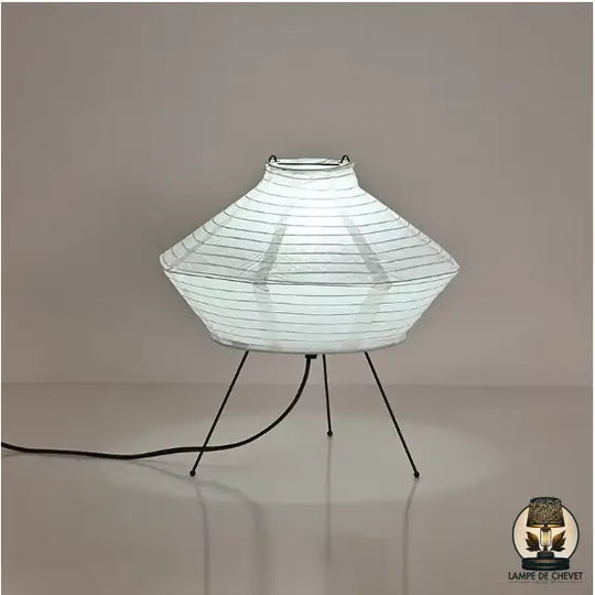 Japanese Rice Paper Table Lamp with Bamboo Frame – Elegant Minimalist Design for Bedroom or Living Room
