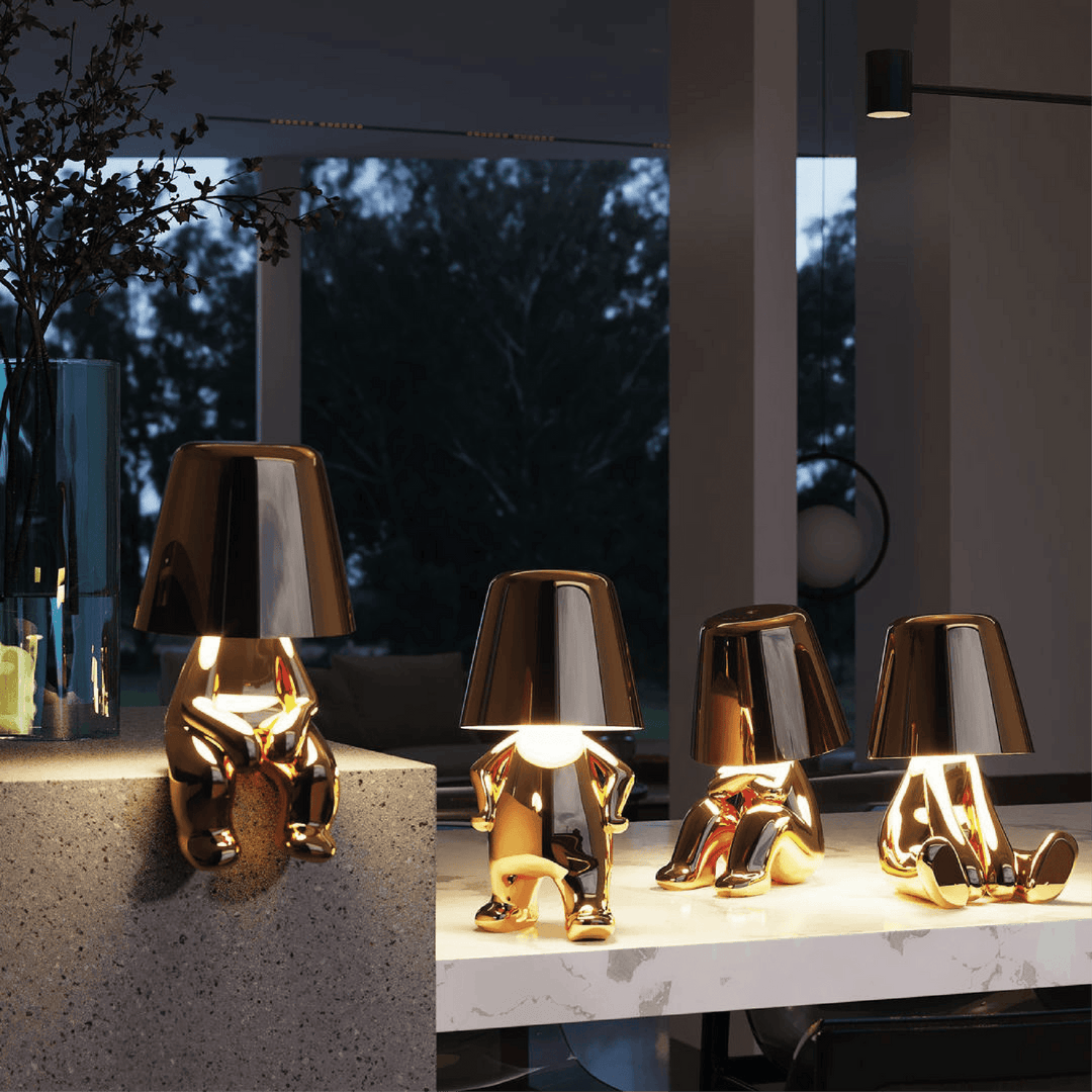 Portable Thinking Table Lamp | Unique Design| Wireless and Rechargeable