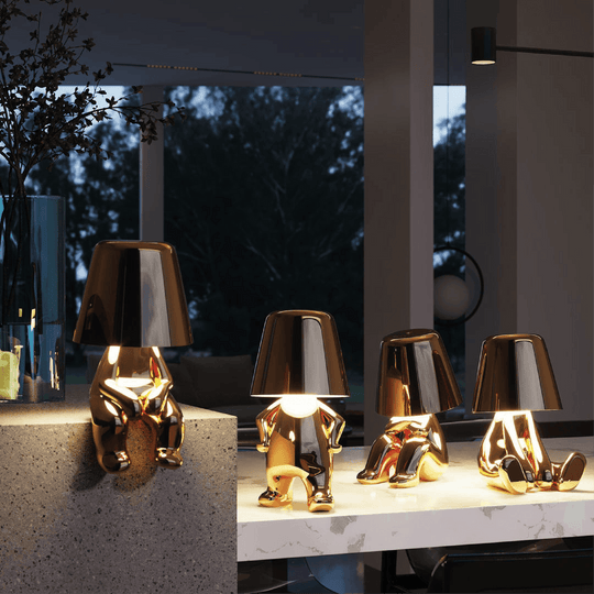 Portable Thinking Table Lamp | Unique Design| Wireless and Rechargeable
