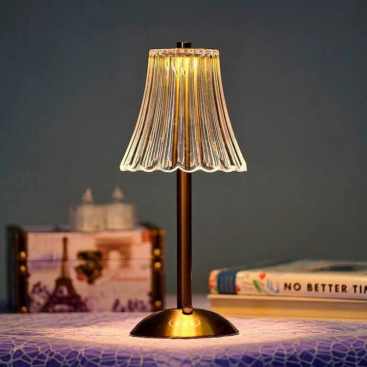 Variant image for Cordless Crystal Table Lamp – Elegant USB Rechargeable LED Bedside Lamp with Modern Metal and Acrylic Design-3