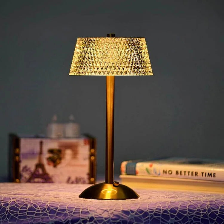 Variant image for Cordless Crystal Table Lamp – Elegant USB Rechargeable LED Bedside Lamp with Modern Metal and Acrylic Design-4