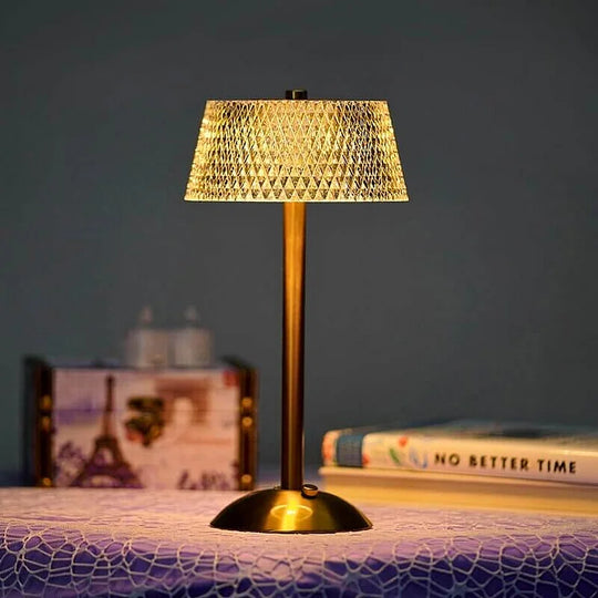Variant image for Cordless Crystal Table Lamp – Elegant USB Rechargeable LED Bedside Lamp with Modern Metal and Acrylic Design-4
