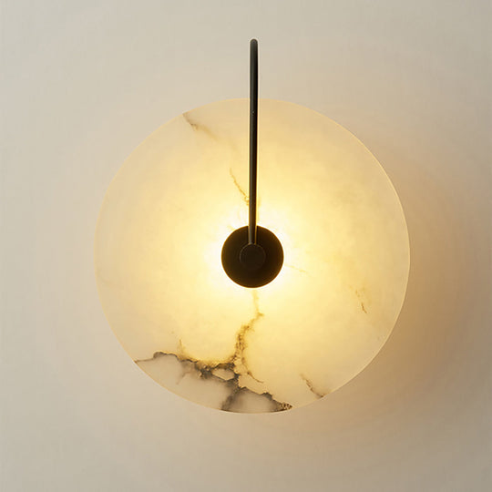 Variant image for Modern Marble Wall Sconce with LED Light – Elegant Hardwired Wall Lamp for Home Decor-1