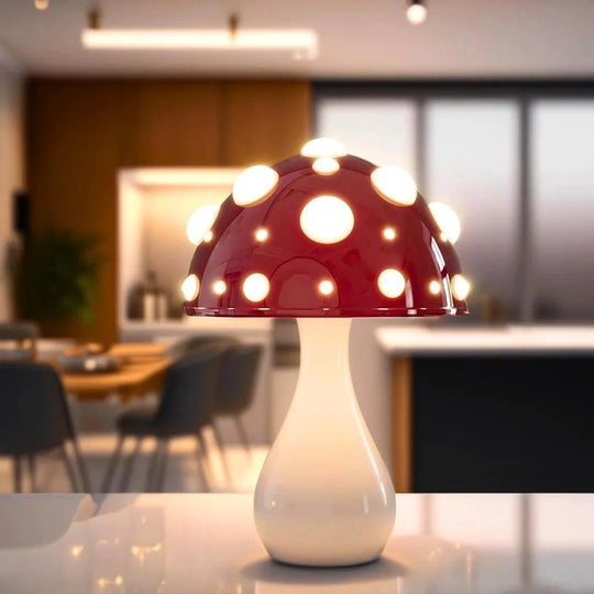 Modern Mushroom Table Lamp with Adjustable LED Lights – Corded and Cordless Options, Nature-Inspired Design
