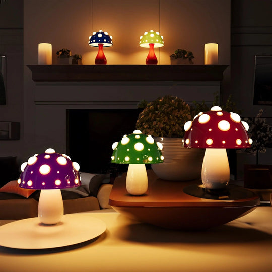 Variant image for Modern Mushroom Design LED Table Lamp – Adjustable Warm White Light, Cordless USB Rechargeable, Elegant Home Decor-3