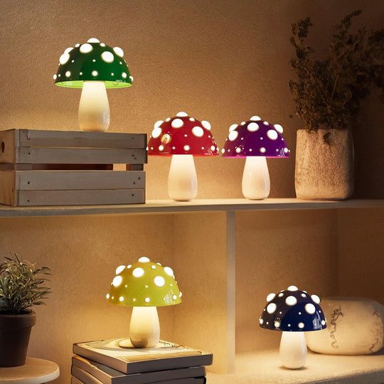 Modern Mushroom Design LED Table Lamp – Adjustable Warm White Light, Cordless USB Rechargeable, Elegant Home Decor