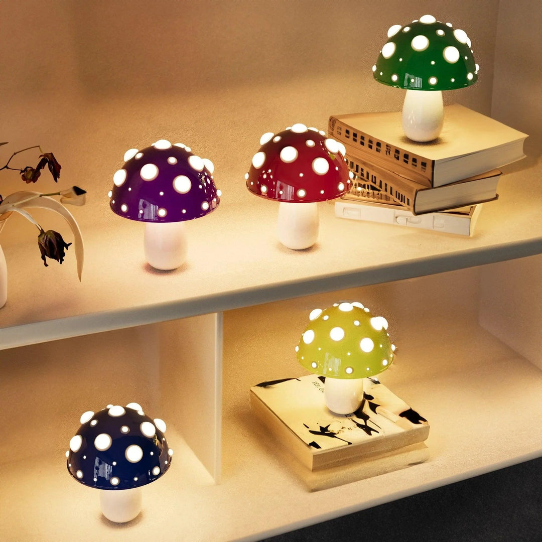 Variant image for Modern Mushroom Design LED Table Lamp – Adjustable Warm White Light, Cordless USB Rechargeable, Elegant Home Decor-5