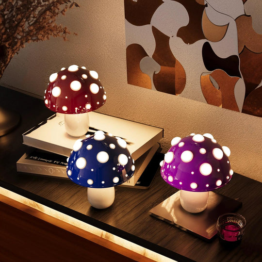 Variant image for Modern Mushroom Design LED Table Lamp – Adjustable Warm White Light, Cordless USB Rechargeable, Elegant Home Decor-2