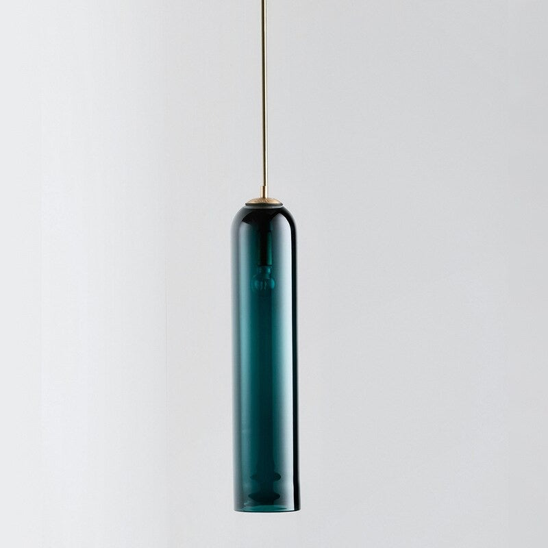 Modern Glass Pendant Light in Pine Green and Matte White – Stylish Kitchen Pendant Lighting for Contemporary Home Decor