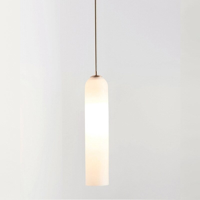 Modern Glass Pendant Light in Pine Green and Matte White – Stylish Kitchen Pendant Lighting for Contemporary Home Decor