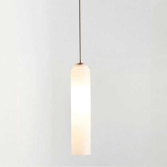 Modern Glass Pendant Light in Pine Green and Matte White – Stylish Kitchen Pendant Lighting for Contemporary Home Decor