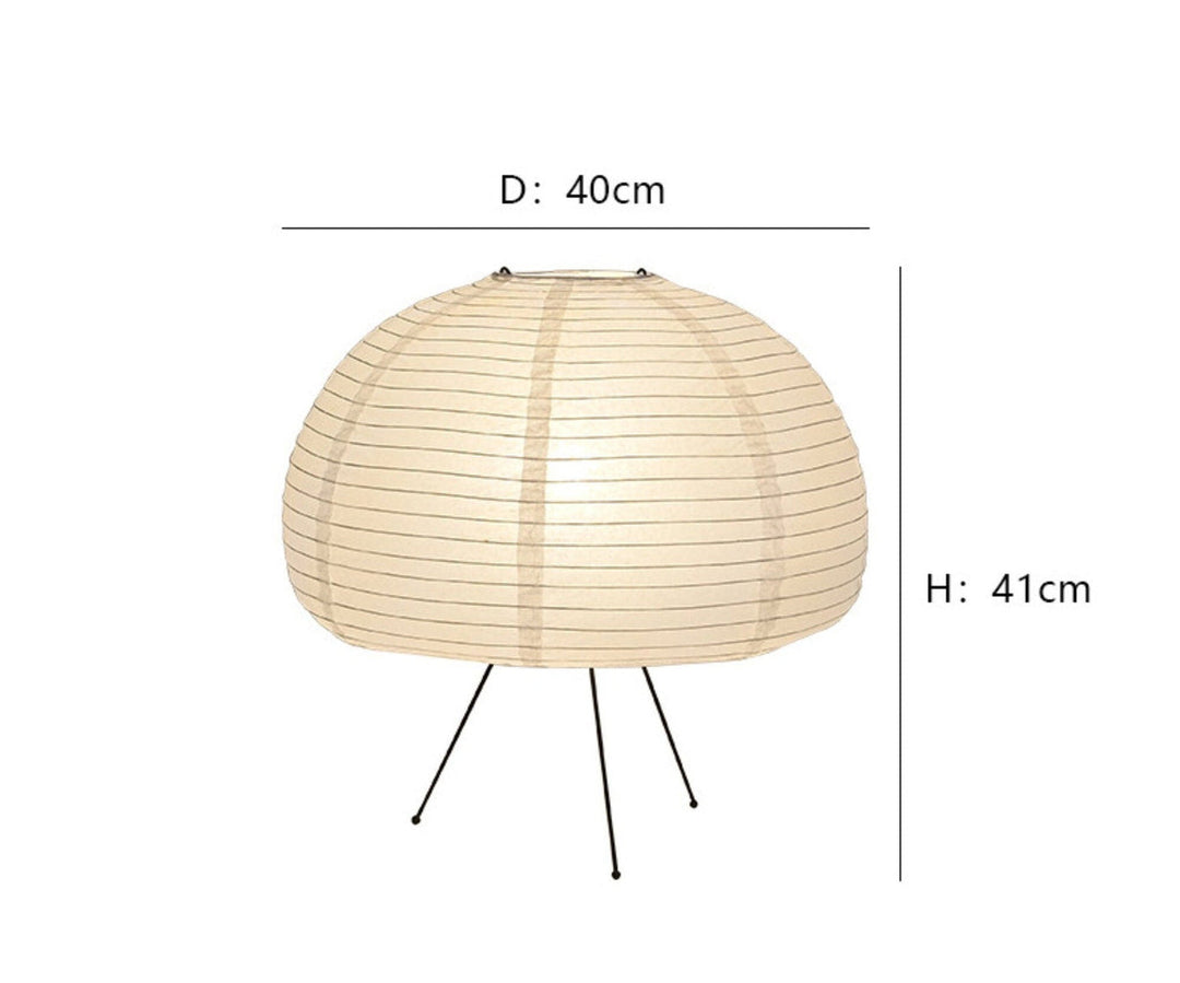 Lampe Globe Japonaise Artisanale avec Abat-jour en Papier Washi – Lampe de Table Écologique pour un Éclairage Domestique Serein