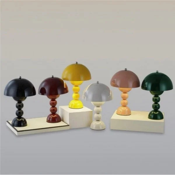 Colorful Nordic Flower Bud Table Lamp – Portable Rechargeable LED Lamp for Living Room and Bedside Use