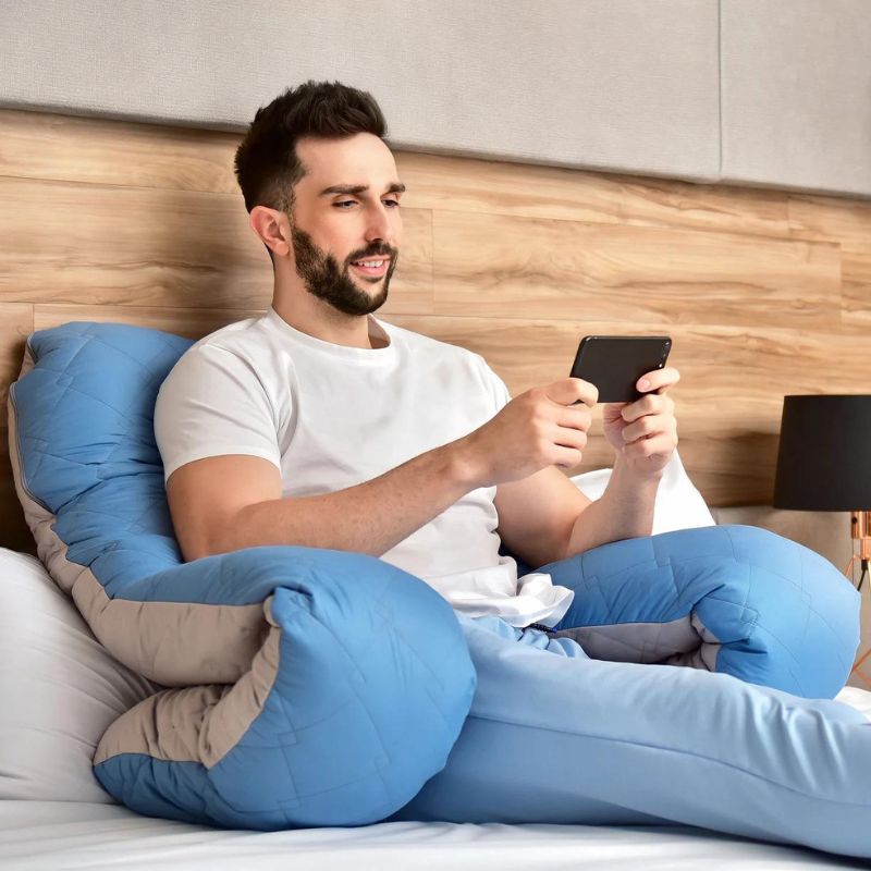 U-Shaped Full Body Pillow – Ultimate Support for Better Sleep & Pain Relief
