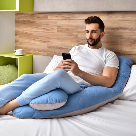U-Shaped Full Body Pillow – Ultimate Support for Better Sleep & Pain Relief