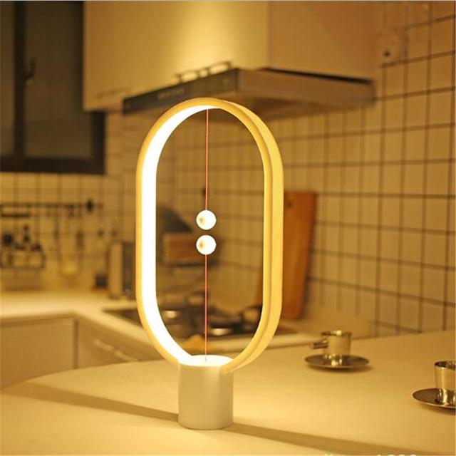 Magnetic LED Desk Lamp with Adjustable Brightness – Rechargeable Table Lamp for Home and Office