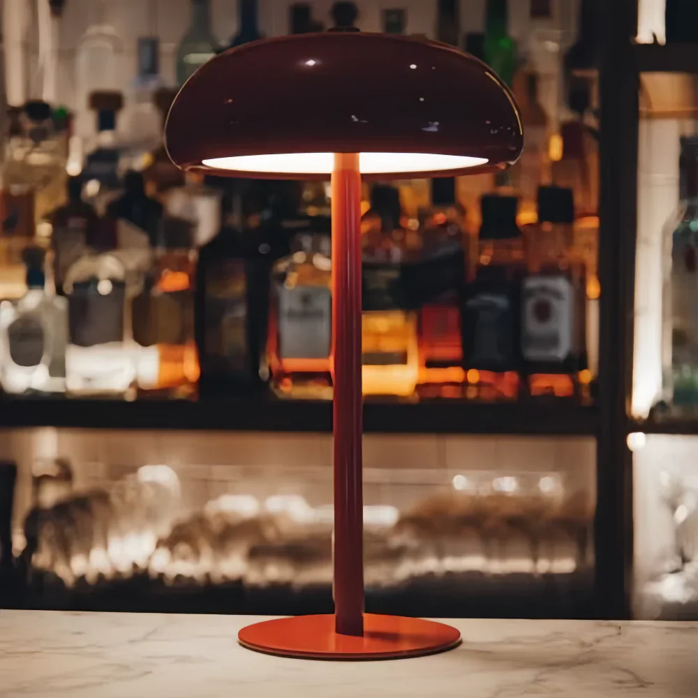 Sleek Retro Table Lamp with Touch Control – Rechargeable Cordless Bedside or Desk Lamp for Modern Spaces
