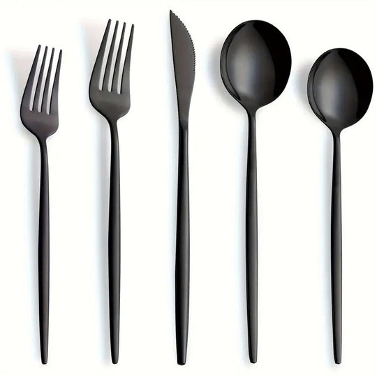 Elegant 20-Piece Cutlery Set with Knives, Forks, and Spoons – Stylish Silverware Set for Dining Occasions
