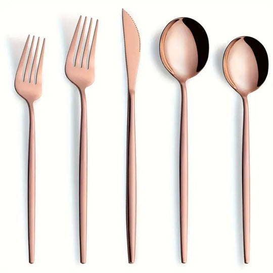 Variant image for Elegant 20-Piece Cutlery Set with Knives, Forks, and Spoons – Stylish Silverware Set for Dining Occasions-2