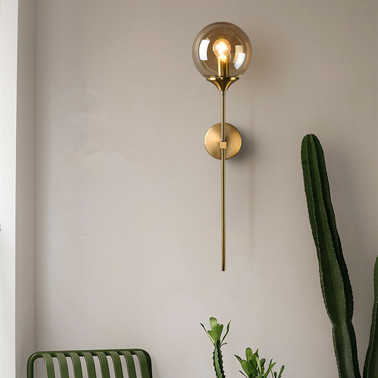 Celeste - Modern Gold Finish Glass Wall Sconce
