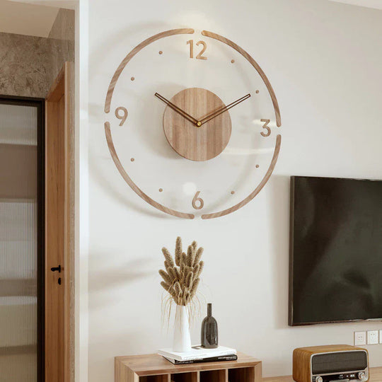 Nordic Minimalist Wooden Wall Clock – Modern & Stylish Home Decor